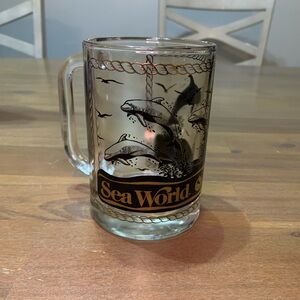 Vintage Sea World Glass Mug